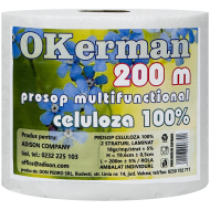 Rolă prosop hârtie 2 straturi Okerman 200 metri